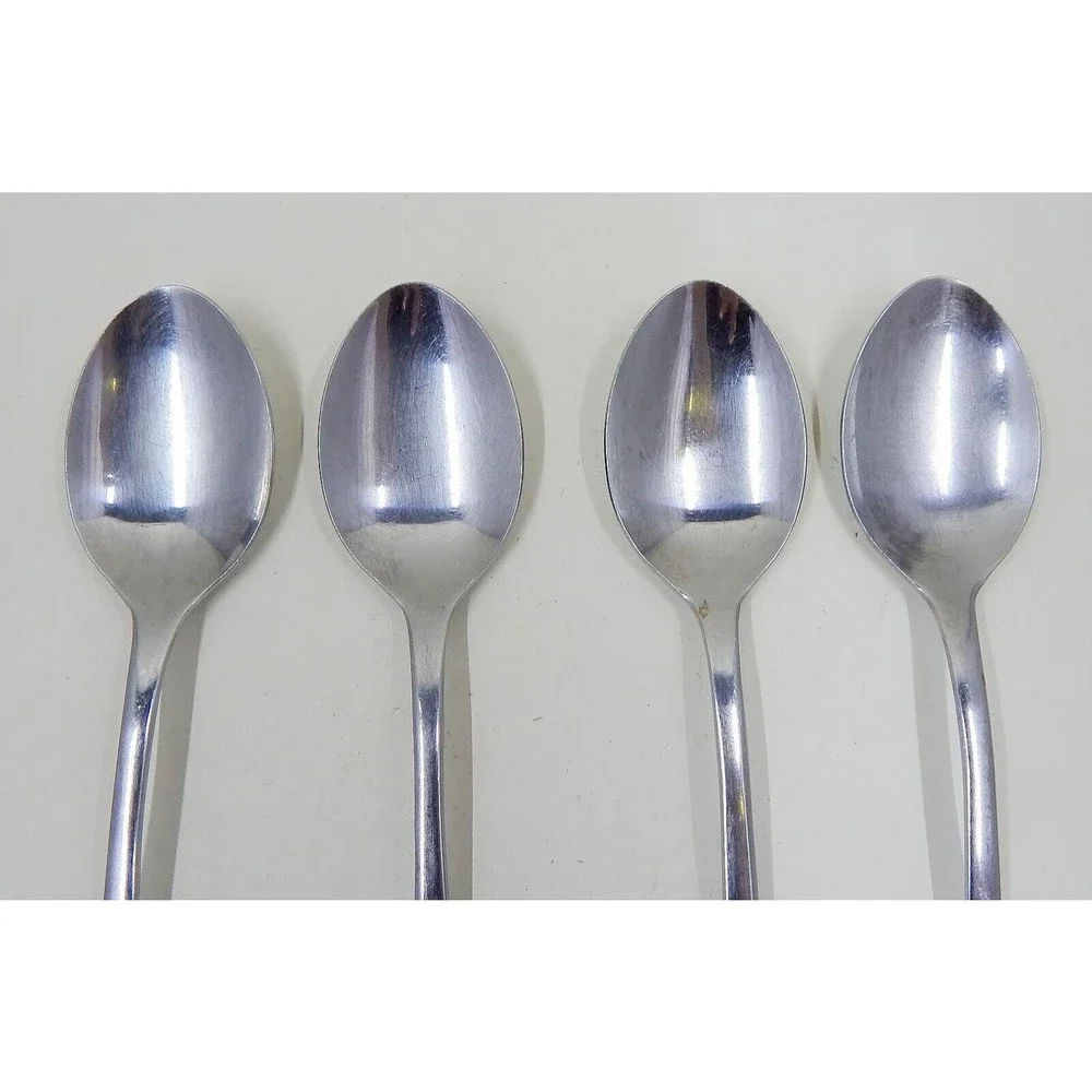 Oneida Northland Pasadena Teaspoon Black Rose Accent Flatware Set of 4 Korea